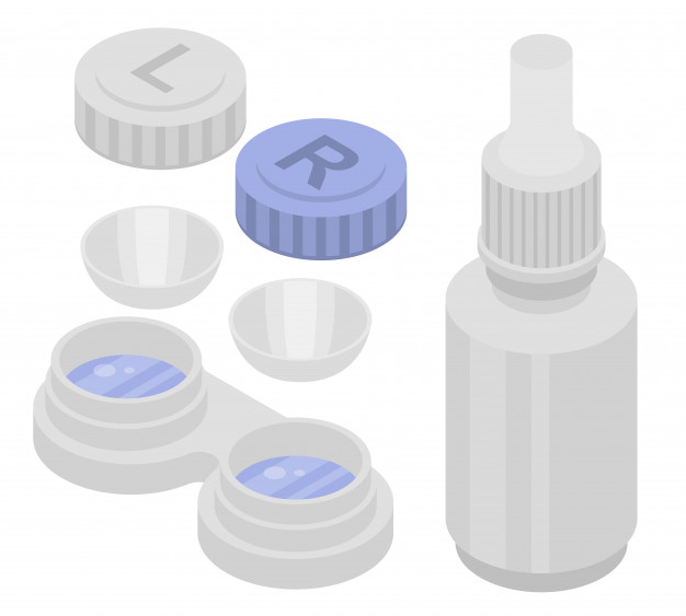 626x563 Contact Lens Icons Set Isometric Set Of Contact Lens Vector Icons