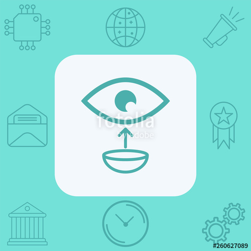 500x500 Contact Lens Vector Icon Sign Symbol Stock Image And Royalty Free