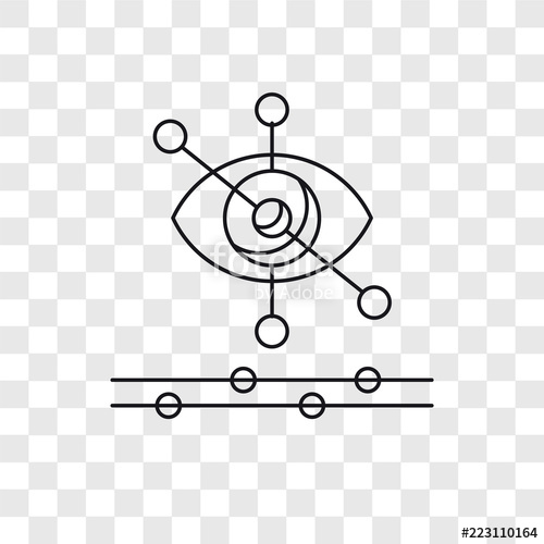 500x500 Bionic Contact Lens Vector Icon Isolated On Transparent Background