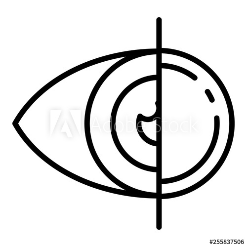 500x500 Eye Contact Lens Icon Outline Eye Contact Lens Vector Icon