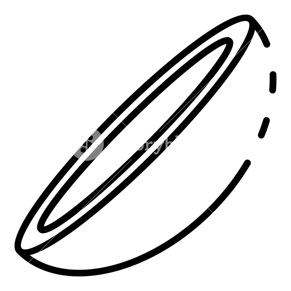 1000x1000 Glass Contact Lens Icon Outline Glass Contact Lens Vector Icon