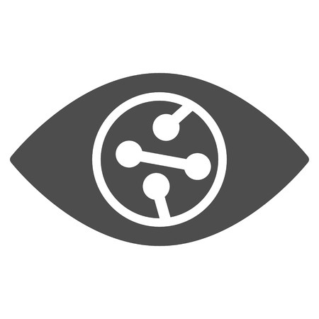 450x450 Smart Contact Lens Vector Pictograph Style Is Flat Graphic Grey