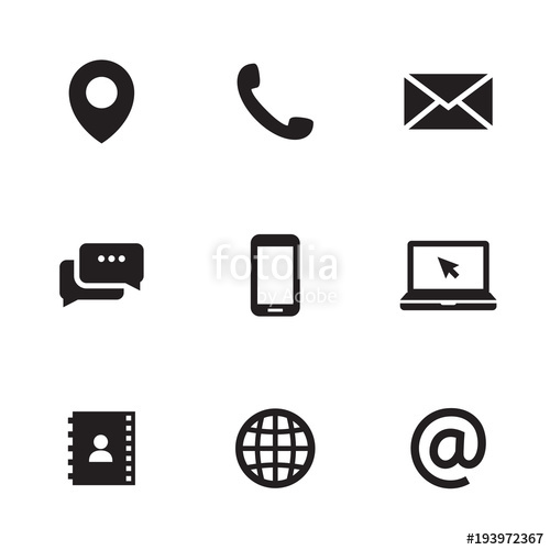 500x500 Contact Us Icons Stock Image And Royalty Free Vector