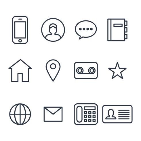 490x490 Contact Icons Free Vector Art