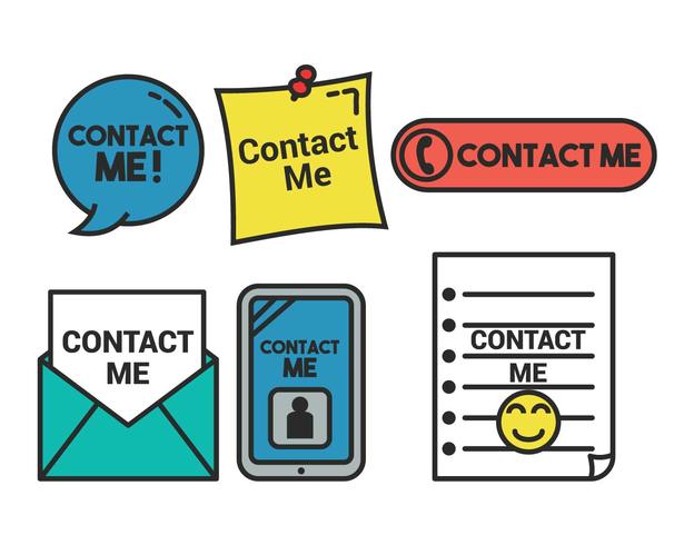 624x490 Contact Me Icon Set
