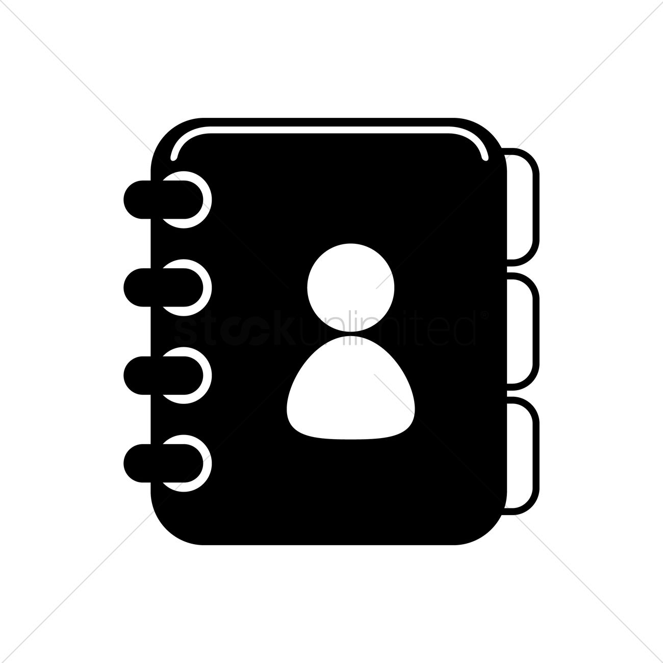 1300x1300 Contact Book Icon Vector Image