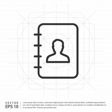 360x360 Contact Book Icon Purple Ribbon Banner, Address, Background