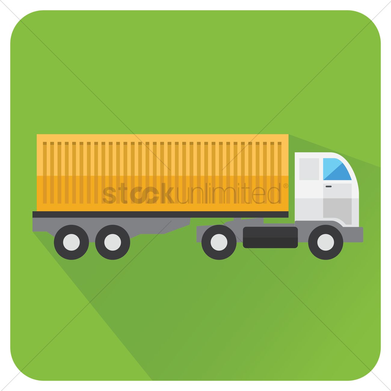 1300x1300 Container Truck Vector Image