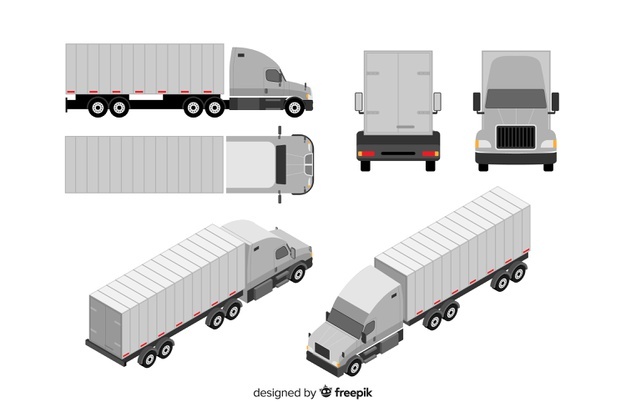 626x417 Container Truck Vectors, Photos And Free Download