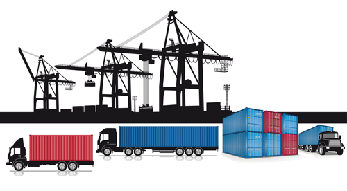 500x276 Container Shipping Design Vector Set Free Download