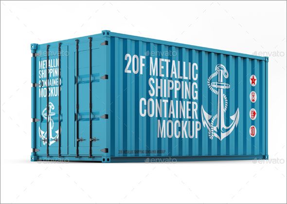 590x421 Free Shipping Container Mockups Graphic Template Designs