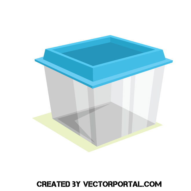 660x660 Plastic Food Container Vector Image
