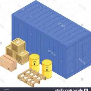 300x300 Port Container Box Icon Isometric Of Port Container Box Vector