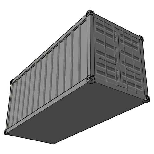 500x500 Shipping Container Vector Image
