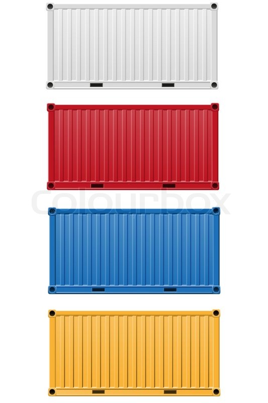 533x800 Cargo Container Vector Illustration Stock Vector Colourbox
