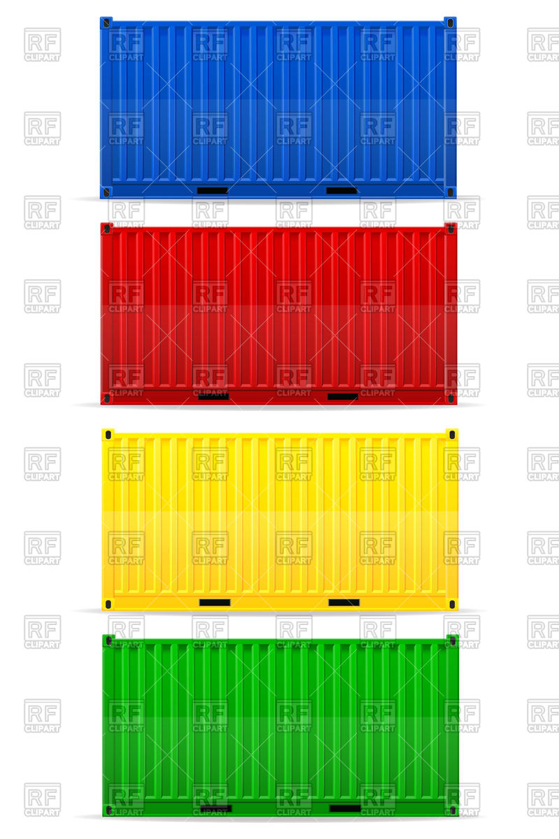 800x1200 Colorful Cargo Containers Vector Image Of Signs, Symbols, Maps
