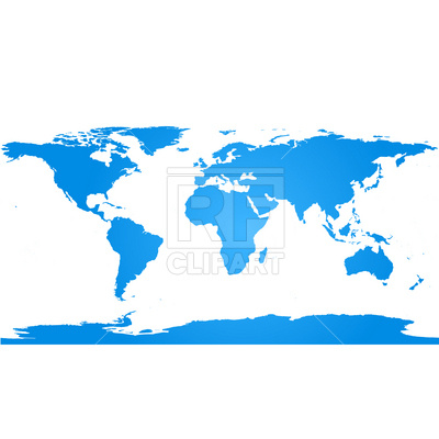 400x400 World Map With Continents Vector Image Of Signs, Symbols, Maps