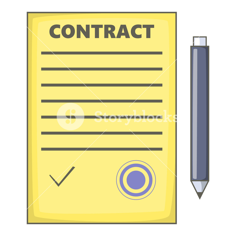 1000x1000 Contract Icon Cartoon Illustration Of Contract Vector Icon