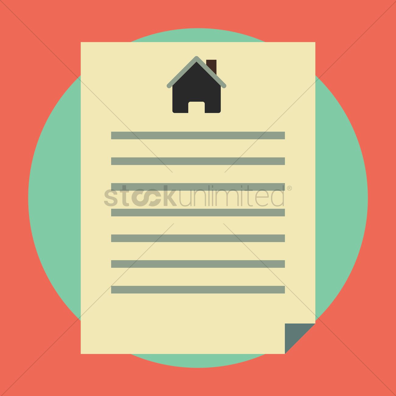 1300x1300 House Contract Vector Image