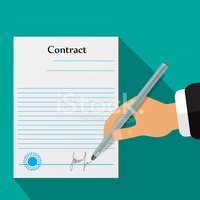 200x200 Signing Of The Contract Vector Illustration Stock Vectors