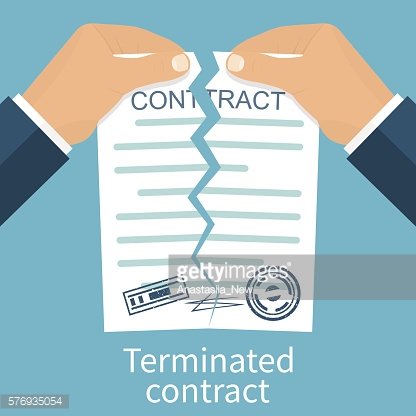 416x416 Terminated Contract Vector Premium Clipart