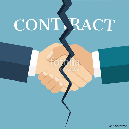 500x500 Termination Of Contract Vector Stock Image And Royalty Free