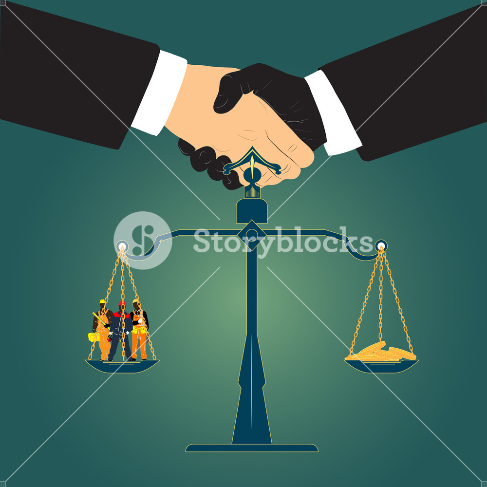 1000x1000 Business Poster Contract Vector Illustration Depicting