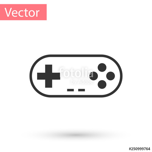 500x500 Grey Gamepad Icon Isolated On White Background Game Controller