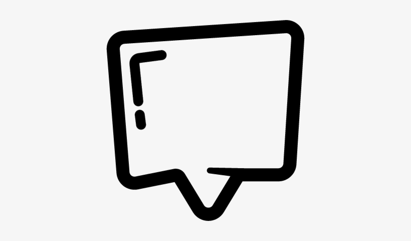 820x480 Rectangular Speech Bubble Vector
