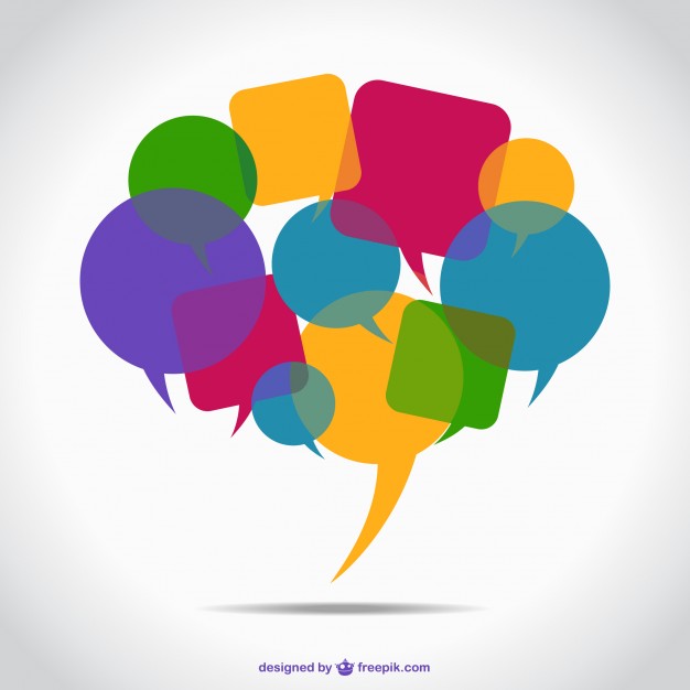 626x626 Colorful Speech Bubbles Vector Free Download