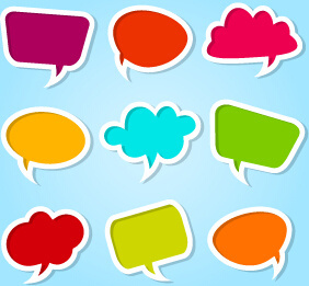 282x261 Colorful Speech Bubbles Free Vector Download