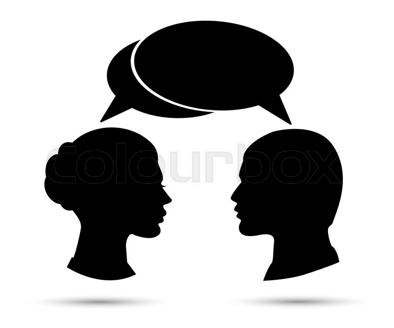 800x667 Conversation Between Man And Woman Stock Vector Colourbox