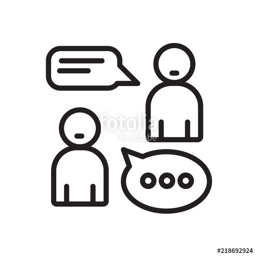 500x500 Conversation Vector Icon Isolated On Transparent Background