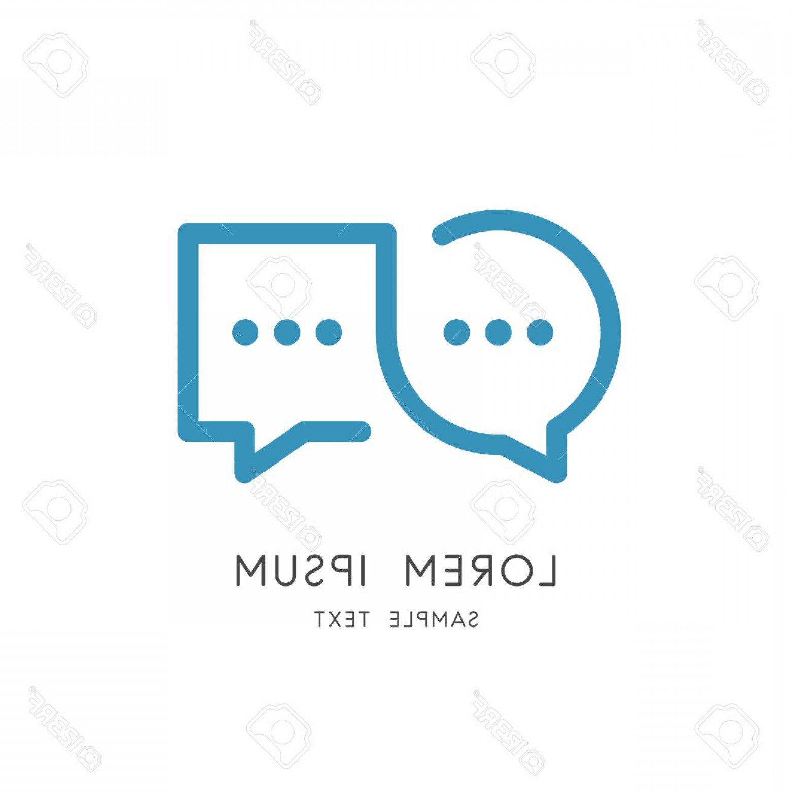 1560x1560 Photostock Vector Productive Dialogue Different Speech Bubbles