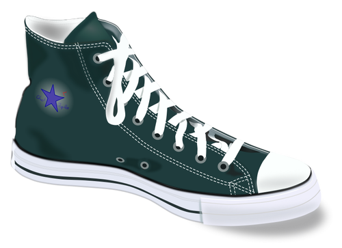 500x363 Converse Sport Shoes Vector Image