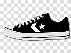 300x225 White High Top Sneaker Illustration, Converse Sneakers Drawing