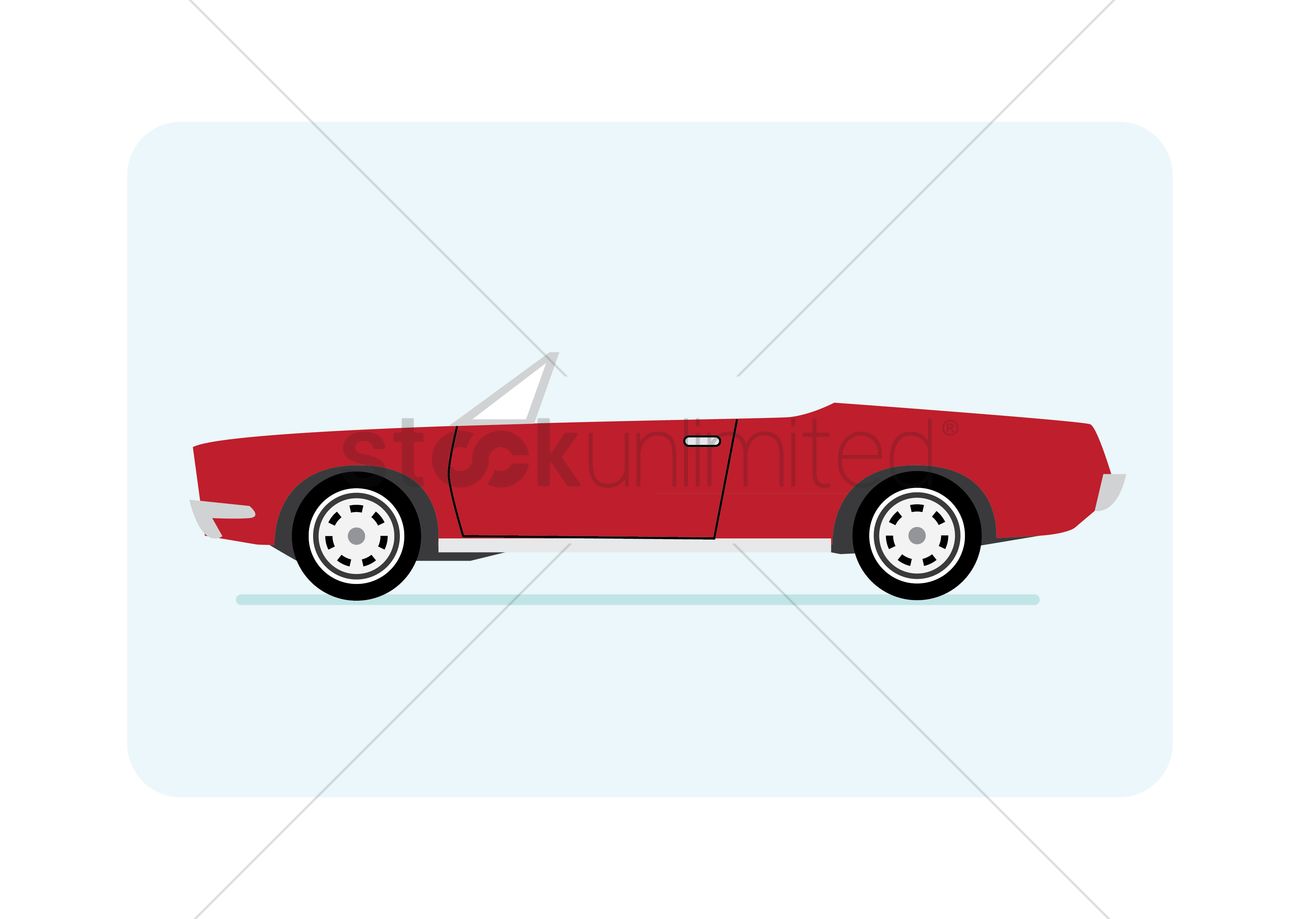 1300x919 Convertible Car Vector Image
