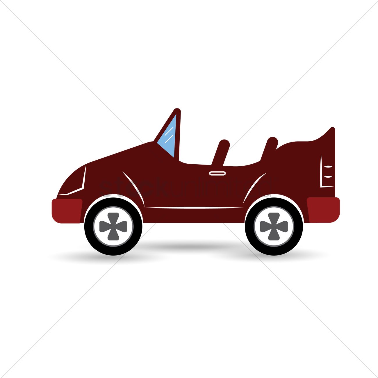 1300x1300 Convertible Car Vector Image