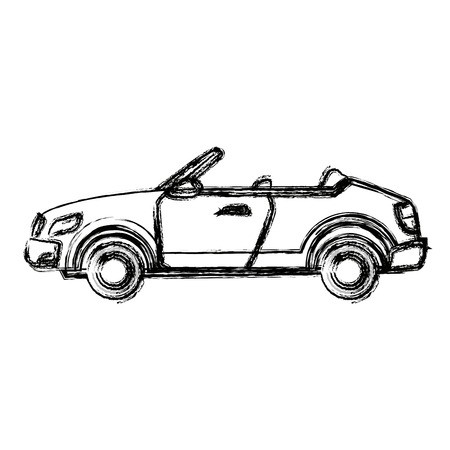 450x450 Convertible Car Vector Sketch Icon Isolated On Background Hand