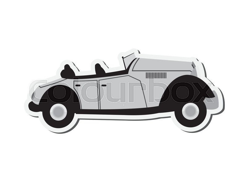 800x587 Flat Design Vintage Convertible Car Stock Vector Colourbox