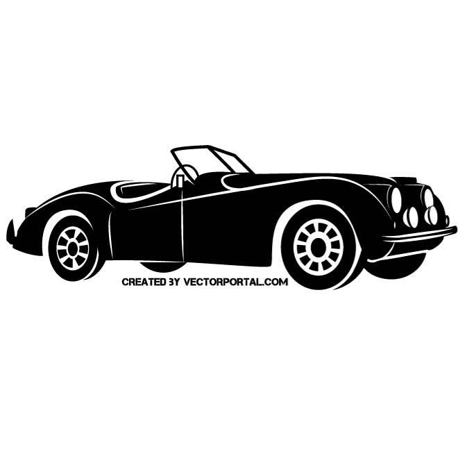 660x660 Old Timer Convertible Vector Graphics Vehicles Free Vectors