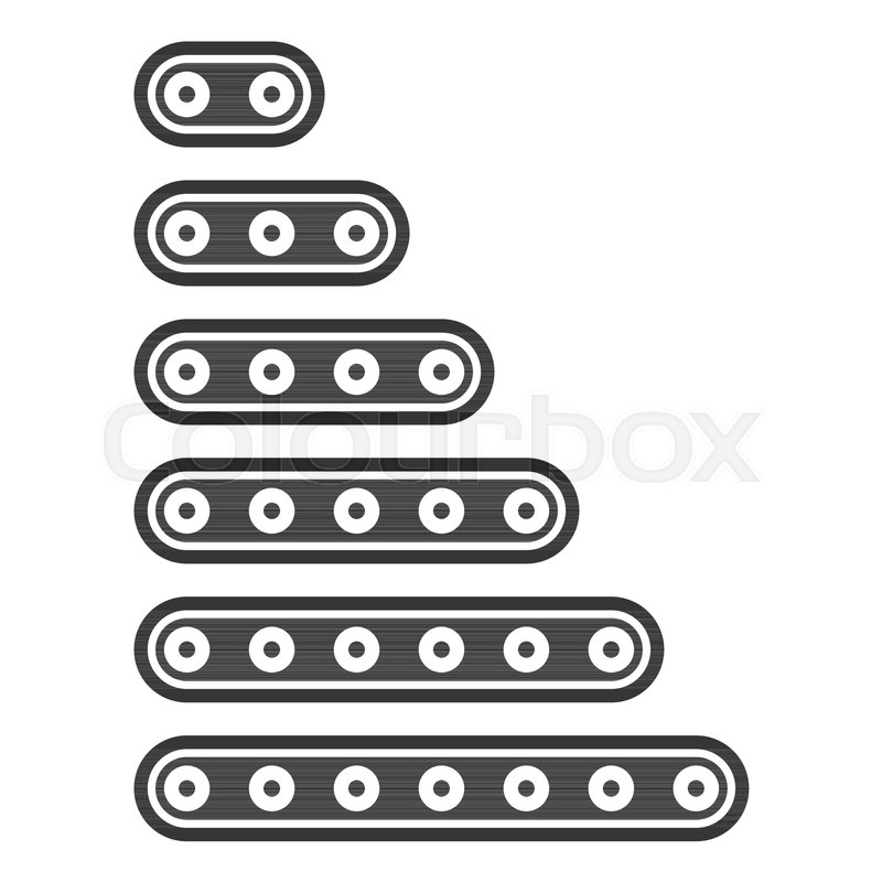 800x800 Conveyor Belt Line Set On White Stock Vector Colourbox