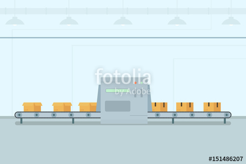 500x334 Conveyor Belt With Boxes Stock Image And Royalty Free Vector
