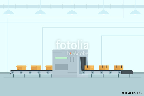 500x334 Conveyor Belt With Boxes On Factory Stock Image And Royalty Free