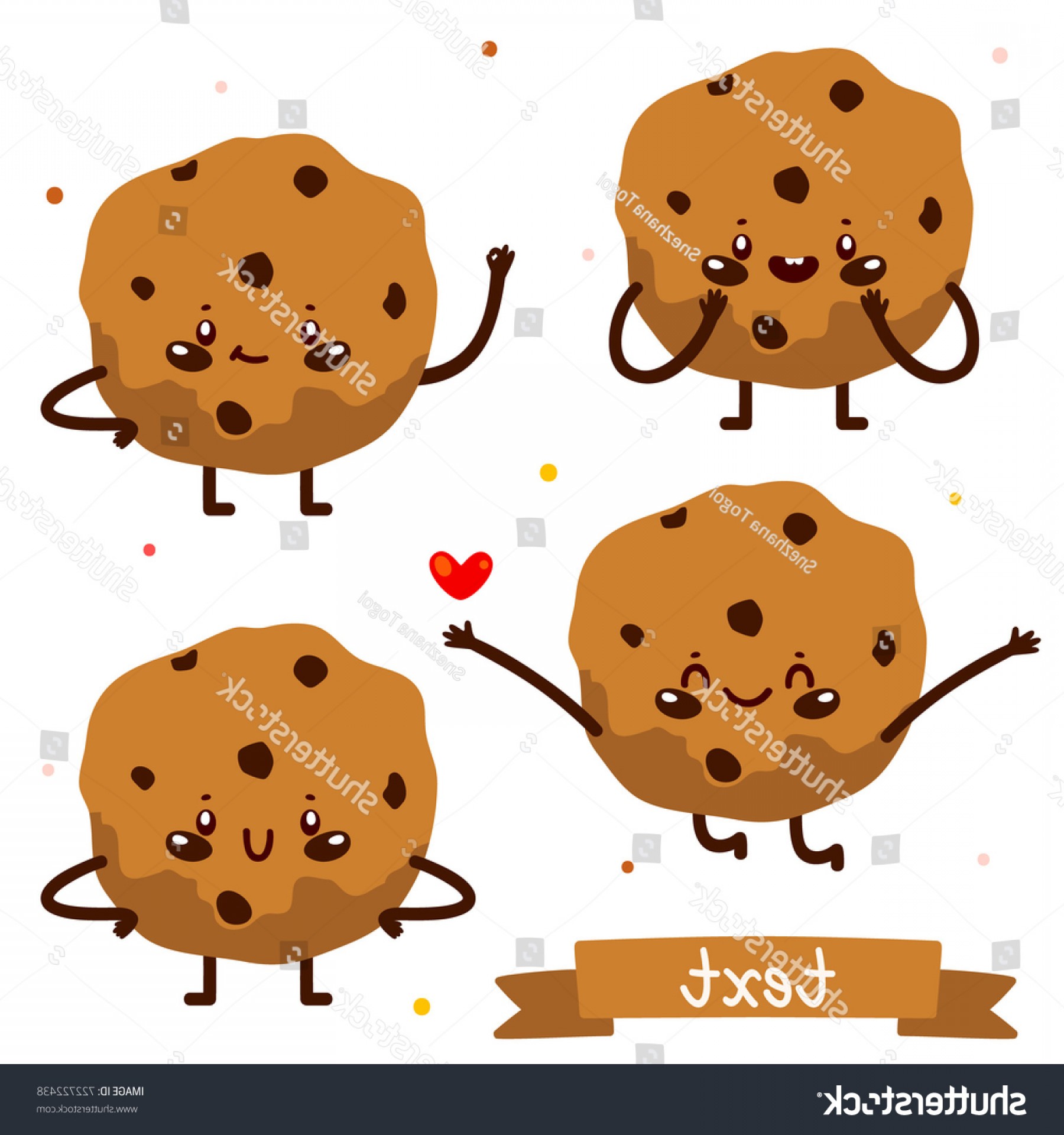 1800x1920 Cute Cartoon Chocolate Chip Cookies Vector Geekchicpro