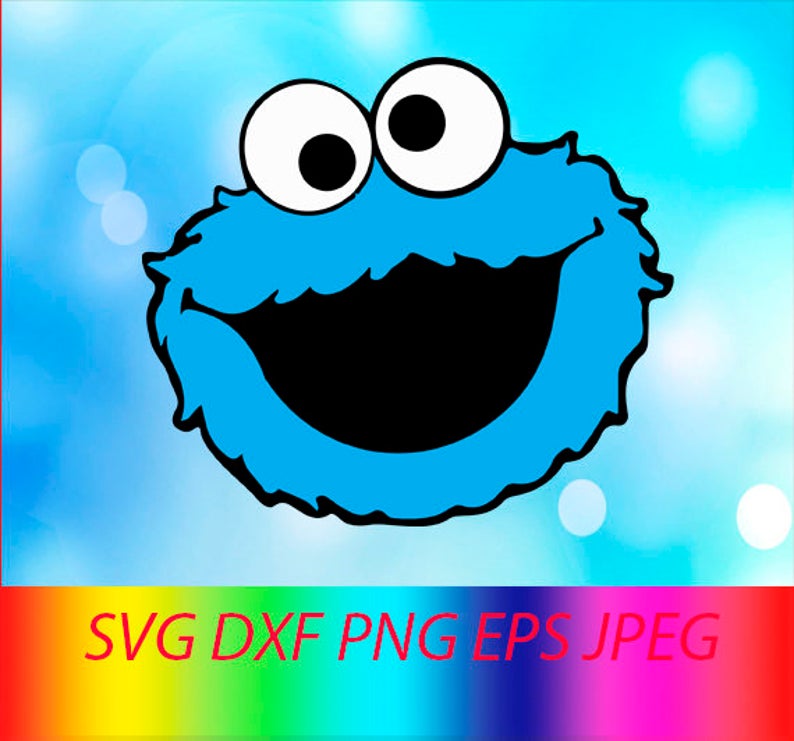 Cookie Monster Vector Layered Silhouette Cameo Etsy. 