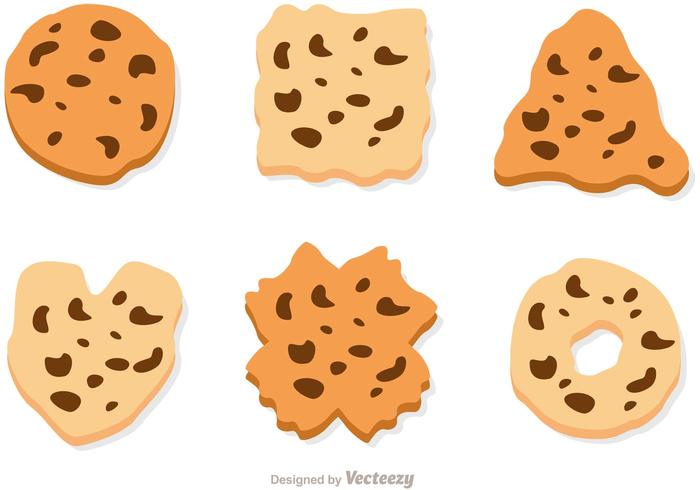 700x490 Chocolate Chip Cookie Vector Set
