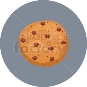 300x300 Chocolate Chip Cookie Vector Flat Icon Clipart With Circle