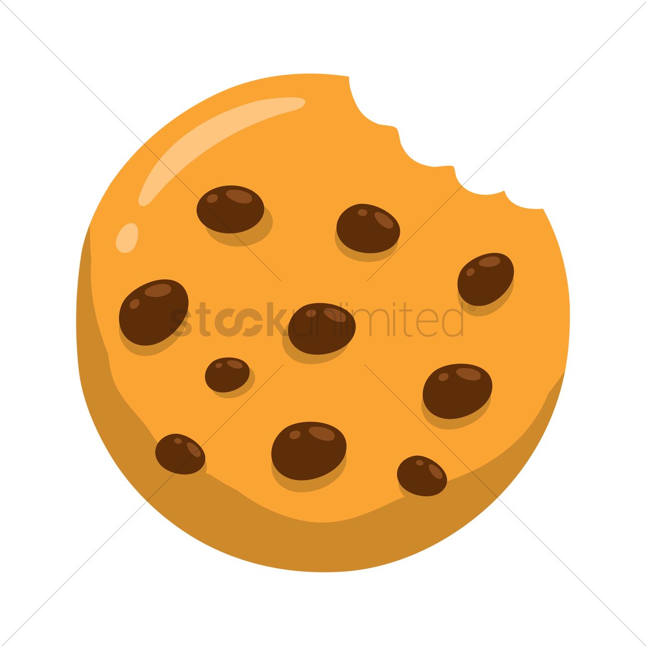 1300x1300 Chocolate Cookie Vector Image
