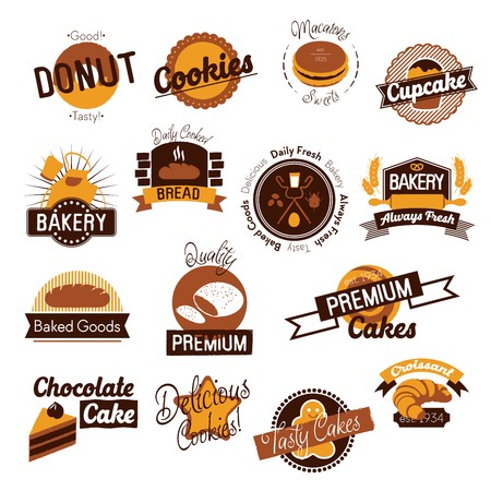 450x450 Chocolate Cookie Set Of Banners Royalty Free Vector Graphics